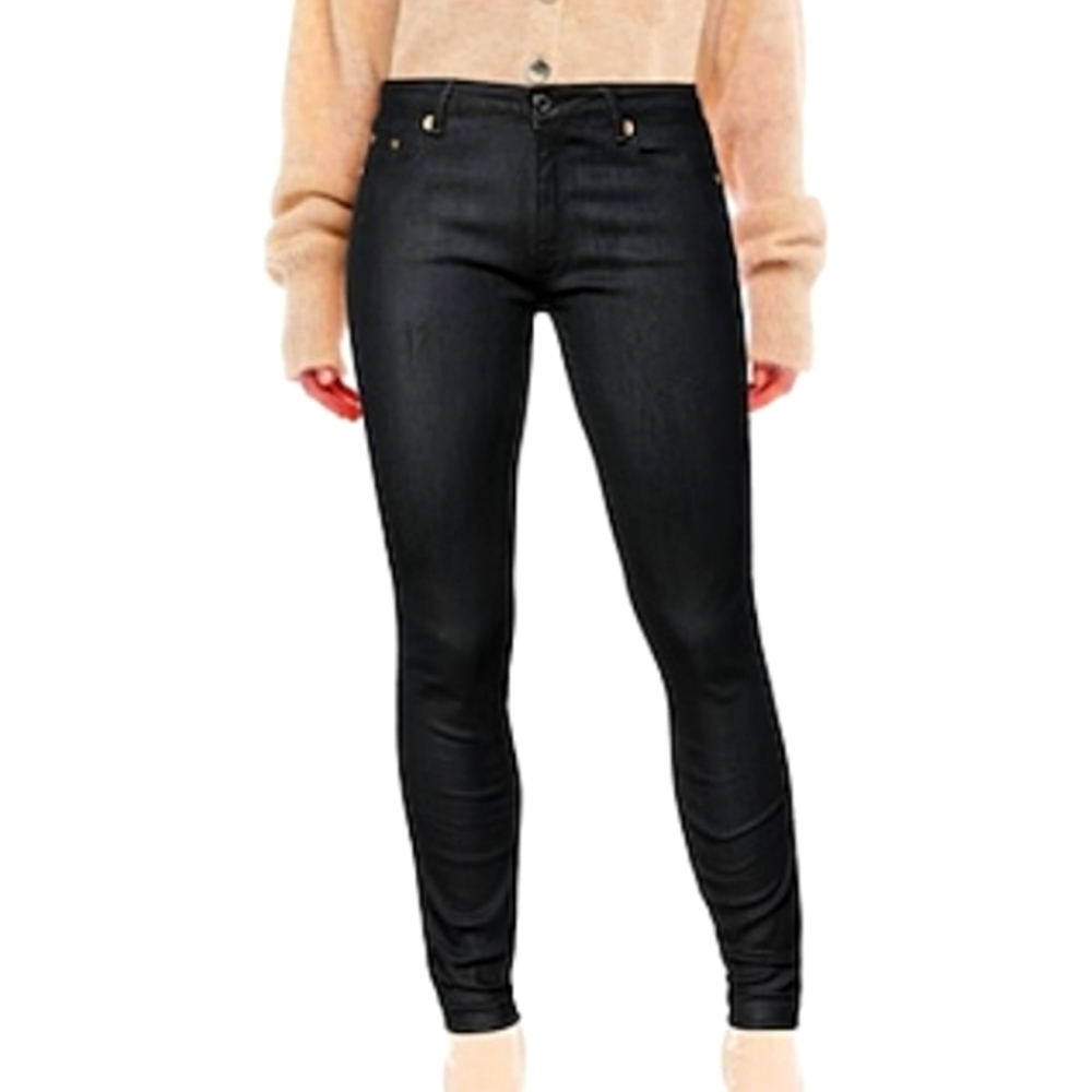 Else Coated Black denim jeans